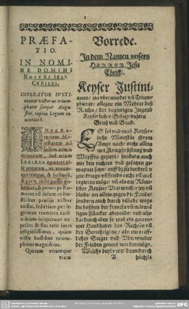 Praefatio In Nomine Domini Nostri Iesu Christi