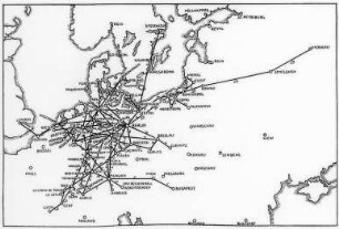 Flugstreckenkarte, 1926 : Technikgeschichte | Maschinenbau | Verkehrswesen | Luftfahrzeuge | Flugzeuge