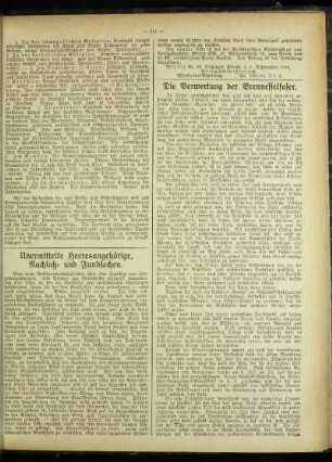 Unermittelte Heeresangehörige, Nachlaß- und Fundsachen