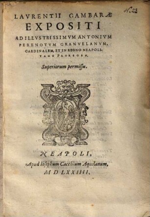 Expositi ad illustriss. Antonium Perenotum Granvelanum, Card.