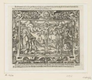 Christus am Kreuz, aus: "Biblische Figuren deß Neuwen Testaments", Frankfurt am Main 1562, S. d4 recto