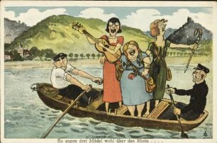 Es zogen drei Mädel wohl über den Rhein....