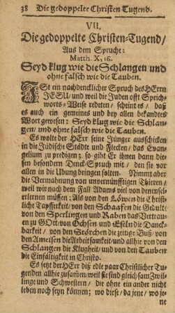 VII. Die gedoppelte Christen-Tugend