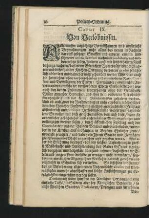 Caput IX. Von Verlöbnüssen.
