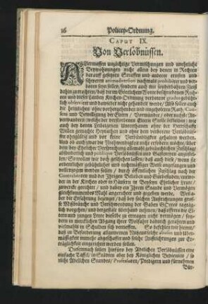 Caput IX. Von Verlöbnüssen.