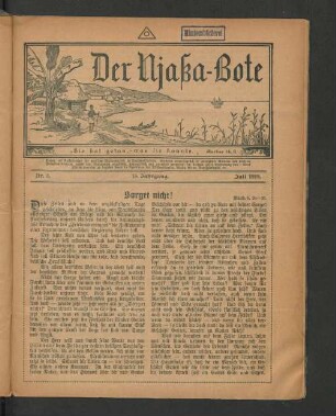 Nr. 3. 15. Jahrgang. Juli 1919