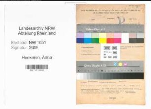 Entnazifizierung Anna Heekeren , geb. 05.05.1903 ()