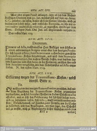 Num. Act. LVII. Decretum