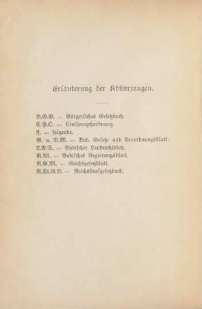 Erläuterungen der Abkürzungen
