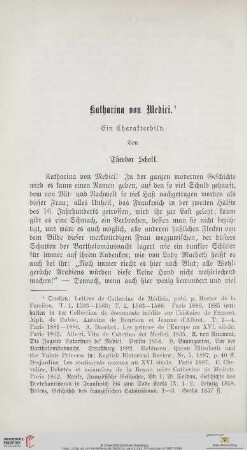 Katharina von Medici : ein Charakterbild