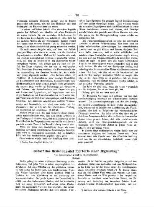 Bedarf das Erziehungsziel Herbarts einer Ergänzung? : (Schluß)