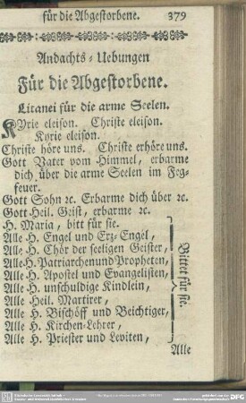 Andachts-Uebungen für die Abgestorbene