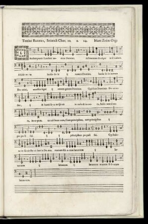 Tertius Bassus, Secundi Chori