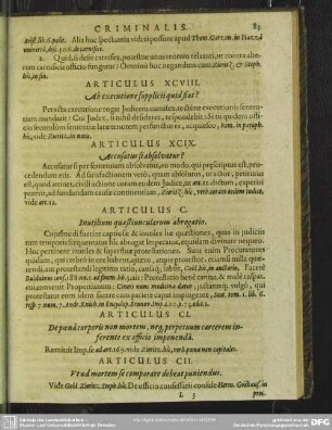 Articulus XCVIII. Ab executione supplicii quid fiat?