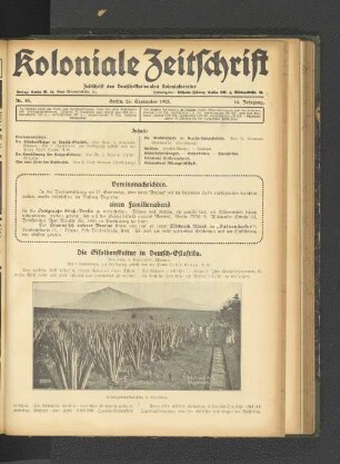Nr. 39. Berlin, 26. September 1913. 14. Jahrgang.