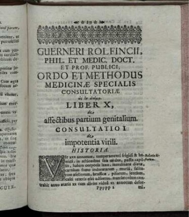 Liber X, de affectibus partium genitalium