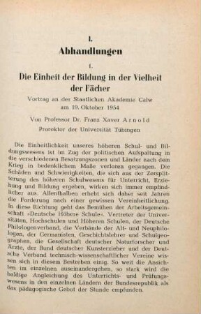 129-149 Die Einheit der Bildung in der Vielheit der Fächer