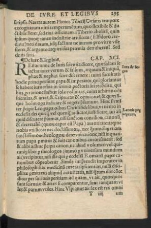 De iure & legibus. Cap. XCI. - De verbo dei. Cap. C.
