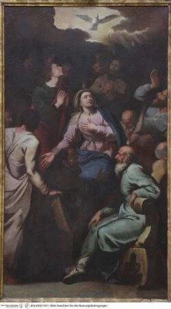 Altar, Der Heilige Geist senkt sich auf die Apostel und Maria herab