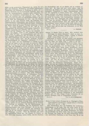 486 [Rezension] Kähler, Martin, Wie studiert man Theologie im ersten Semester?