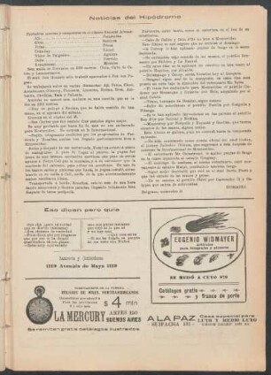 Noticias del Hipódromo