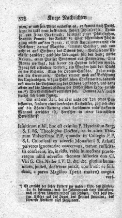 Jesuiticum nihil, hoc est eximius P. Hycinthus Berg.