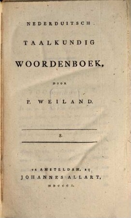 Nederduitsch taalkundig woordenboek, 8. S