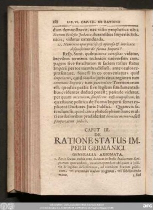 Caput III. De Ratione Status Imperii Germanici.
