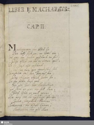 S. 2585-2696: Libri Machabaeorus