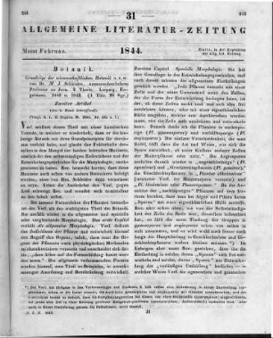 Schleiden, M. J.: Grundzüge der wissenschaftlichen Botanik. T. 2. Leipzig: Engelmann 1843