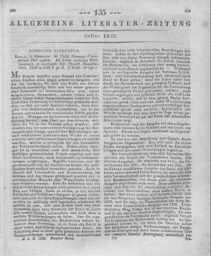 Cicero, M. T.: Verrinarum libri septem. Hrs. v. K. G. Zumpt. Berlin: Dümmler 1831