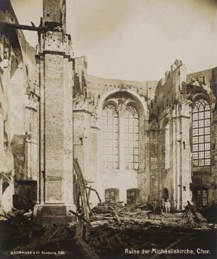 "Ruine der Michaeliskirche, Chor" aus der "St. Michaelis Gedächtnismappe"