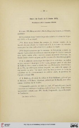Séance du Comité du 5 février 1877