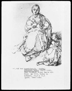 Zwei Studien zu einer Maria mit Kind