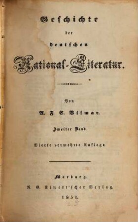 Geschichte der deutschen Nationalliteratur, 2