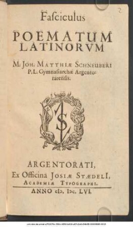 Fasciculus Poematum Latinorum