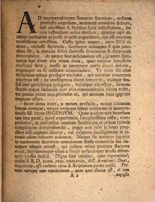 Programma De Vsv Ingenii In Interpretanda Scriptvra Sacra