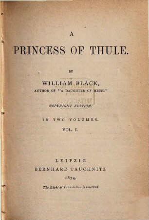 A princess of Thule, 1