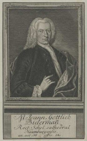 Bildnis des Joann Gottlieb Bidermann