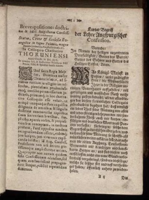 Kurtzer Begriff der Lehre Augspurgischer Confession.