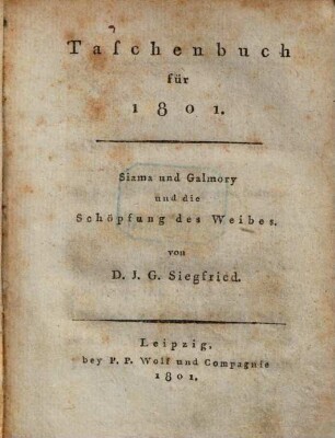 Taschenbuch für 1801