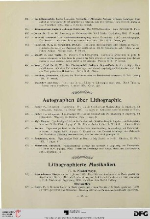 Autographen über Lithographie (Nr. 469-474)
