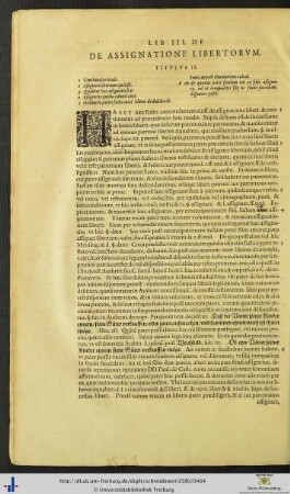 Titulus IX. De Assignatione libertorum.
