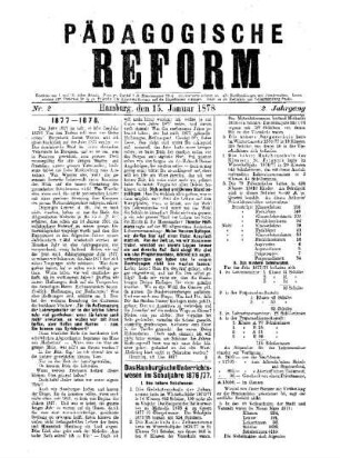 Das Hamburgische Unterrichtswesen im Schuljahre 1876/77