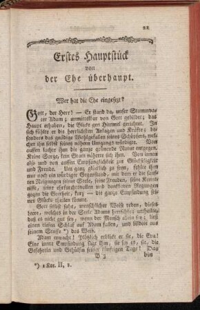 Erstes Hauptstück von der Ehe überhaupt