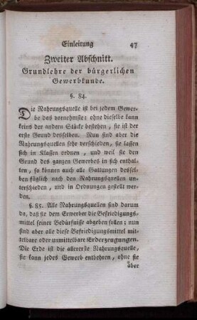 Zweiter Abschnitt. Grundlehre der bürgerlichen Gewerbkunde.