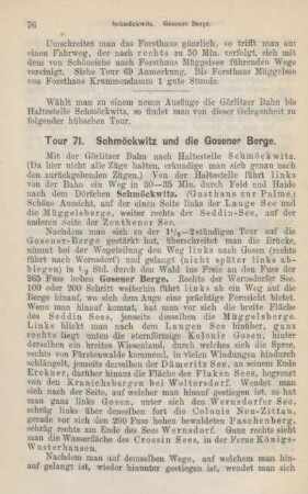 Tour 71. Schmöckwitz und die Gosener Berge