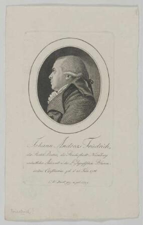 Bildnis des Johann Andreas Friederich