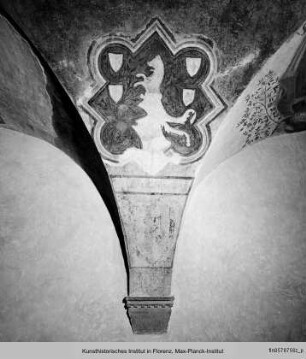 Ausmalung : Erstes Obergeschoss (ins Erdgeschoss eingezogenes Zwischengeschoss) : Wappen