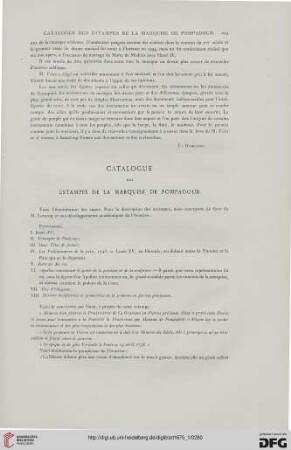 1: Catalogue des estampes de la Marquise de Pompadour, [1]